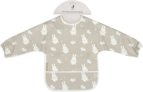 Śliniak fartuszek wodoodporny z rękawami Miffy&Snuffy oliwkowy Jollein