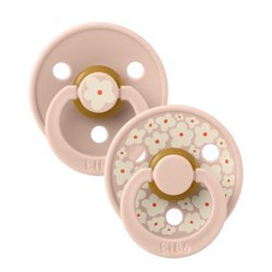 BIBS STUDIO COLOUR 2-PACK JASMINE BLUSH M Smoczek uspokajający kauczuk Hevea