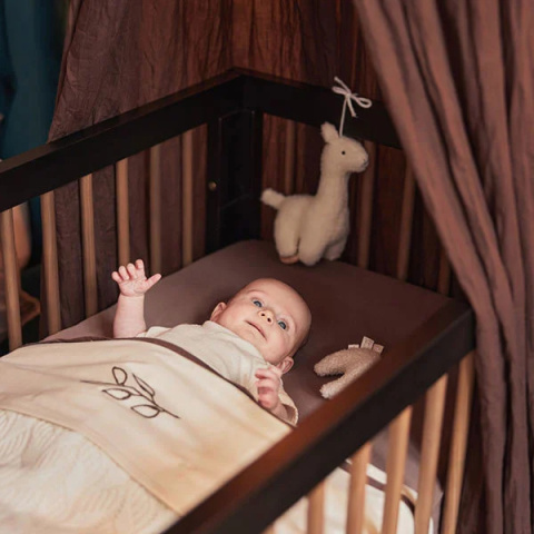 Baldachim nad łóżeczko Vintage 280x155 cm kasztan Jollein