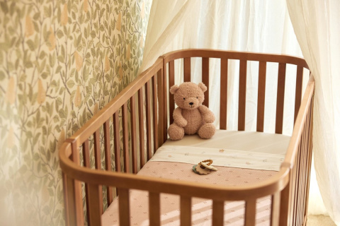 Przytulanka do usypiania Miś Teddy różowy Jollein