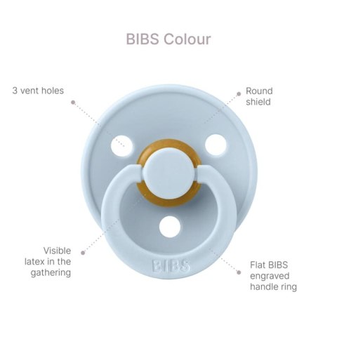 BIBS COLOUR SYMMETRICAL 2-PACK NIGHT BLUSH & VANILLA S Smoczek Symetryczny kauczuk Hevea