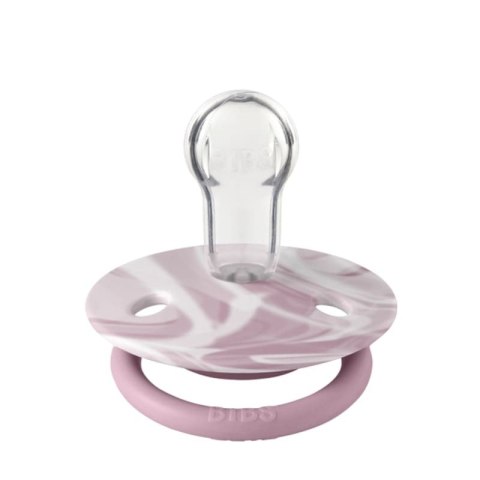 BIBS DE LUX TIE DYE HEATHER WHITE Smoczek uspokajający silikonowy ONE SIZE