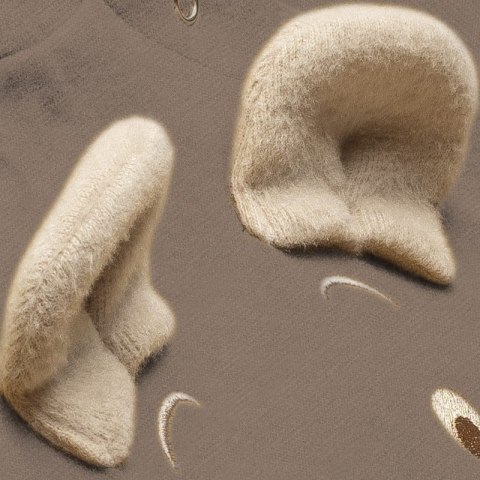 Hi Little One rampers niemowlęcy MIŚ OverSize BOHO Caffe Latte roz S