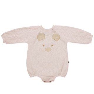 Hi Little One rampers niemowlęcy MIŚ OverSize BOHO Dark Pink roz M Pom Pom