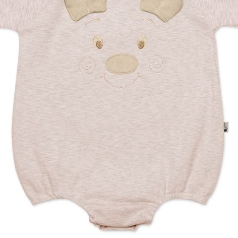 Hi Little One rampers niemowlęcy MIŚ OverSize BOHO Dark Pink roz S Pom Pom