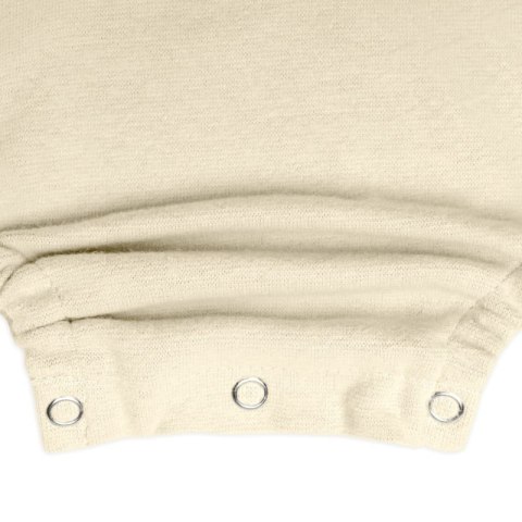 Hi Little One rampers niemowlęcy MIŚ OverSize BOHO Ivory roz S Pom Pom