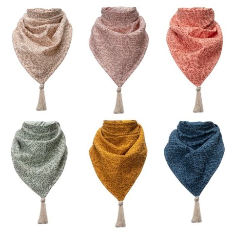 Hi Little One bandanka apaszka niemowlęca BOHO LEAF Sand Pom Pom