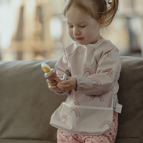 Hi Little One śliniak fartuszek z kieszonką wodoodporny RAINBOW muumee