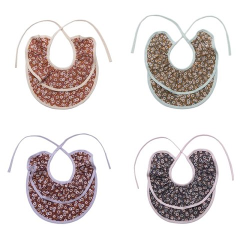 Hi Little One śliniak wiązany BOHO FLO Rust Pom Pom