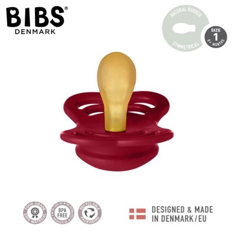 BIBS SUPREME 2-PACK CORAL & RUBY S Smoczek symetryczny kauczuk Hevea