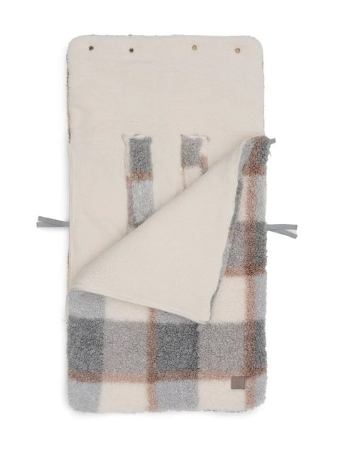 Jollein ciepły śpiworek do wózka i fotelika CHECK BOUCLE