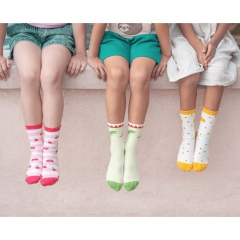 Rockahula Kids 2 pary skarpetek dla dziewczynki Cherry Stripe roz 17-19 cm