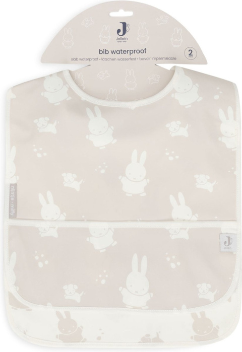 Śliniak wodoodporny Bib Miffy&Snuffy Nougat (2 sztuki)