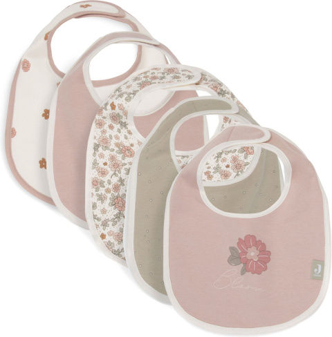 Śliniaki niemowlęce bawełna Retro Kwiaty 5 sztuk jollein