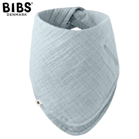 BIBS BANDANA BIB BABY BLUE bandanka śliniak z kieszonką na smoczek 100% organic cotton