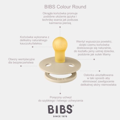 BIBS COLOUR KHAKI S Smoczek Uspokajający kauczuk Hevea