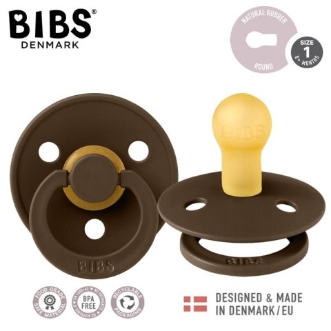 BIBS COLOUR MOCHA S Smoczek Uspokajający kauczuk Hevea