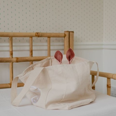 BIBS CUDDLE CLOTH KANGAROO IVORY Pieluszka przytulanka z zawieszką na smoczek