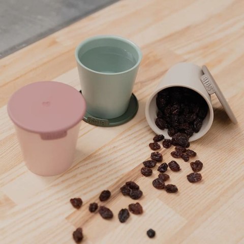 BIBS CUP SET CLOUD 2 kubeczki z pokrywkami do picia dla dzieci