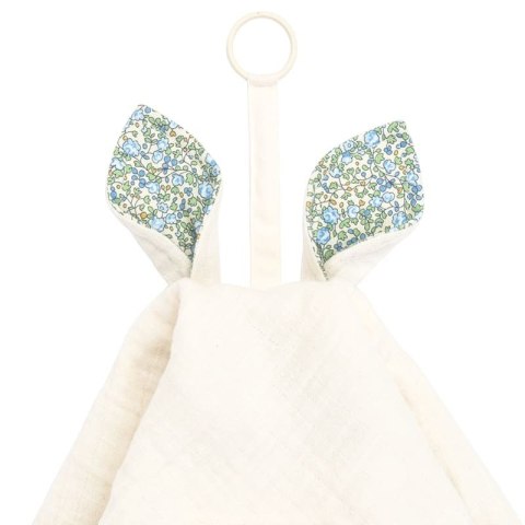 BIBS LIBERTY CUDDLE CLOTH KANGAROO ELOISE IVORY Pieluszka przytulanka z zawieszką i kieszonką na smoczek