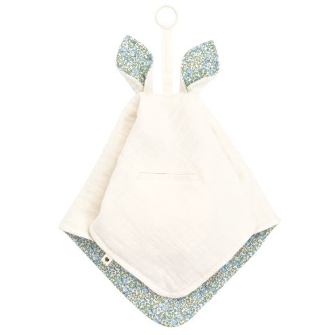 BIBS LIBERTY CUDDLE CLOTH KANGAROO ELOISE IVORY Pieluszka przytulanka z zawieszką i kieszonką na smoczek