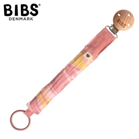 BIBS PACIFIER BRAID TIE DYE MORNING SUNSET zawieszka do smoczków 100% organic cotton