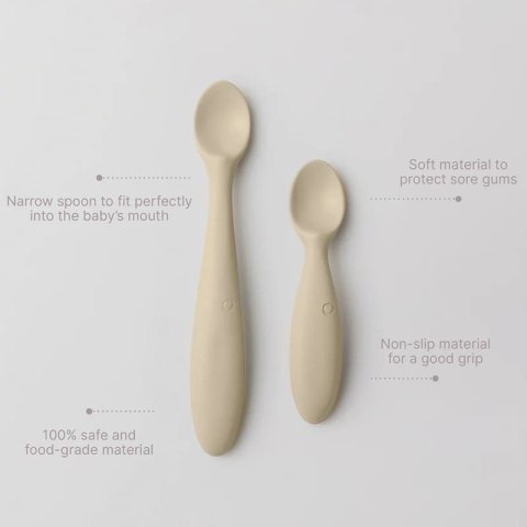 BIBS SPOON SET BLUSH 2 łyżeczki silikonowe