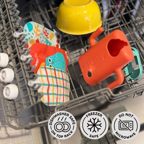 DIDOBABY Uchwyt dwustronny do soków kartonikowych i saszetek Turquoise