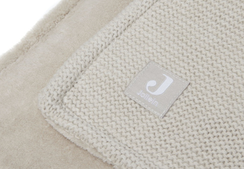 Kocyk do wózka fotelika i kołyski tkany 100x150 cm Basic nugat Jollein