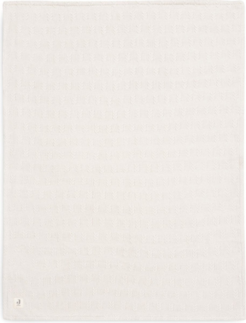 Kocyk dziany ciepły do łóżeczka 100x150cm Grain Knit Krem