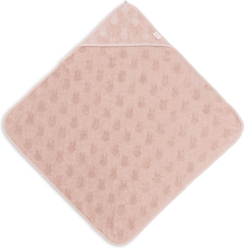 Ręcznik kąpielowy z kapturem 75x75cm Miffy Jacquard Wild Rose Jollein