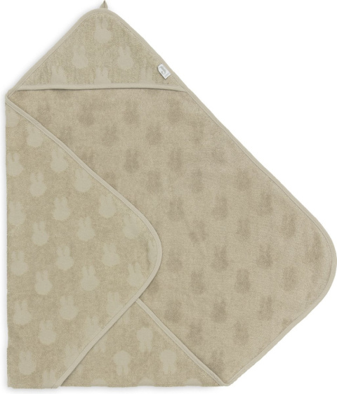 Ręcznik kąpielowy z kapturem Terry 75x75cm Miffy Jacquard Olive Green Jollein