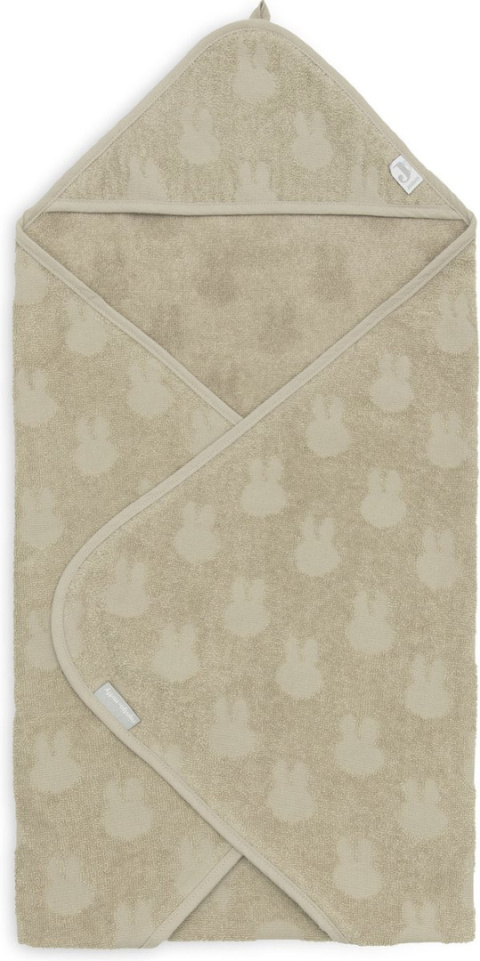 Ręcznik kąpielowy z kapturem Terry 75x75cm Miffy Jacquard Olive Green Jollein