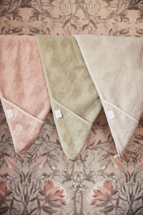 Ręcznik kąpielowy z kapturem Terry 75x75cm Miffy Jacquard Olive Green Jollein