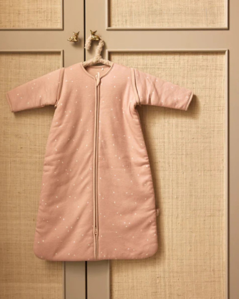 Śpiworek do spania niemowlęcy całoroczny Twinkling różowy 90 cm Jollein