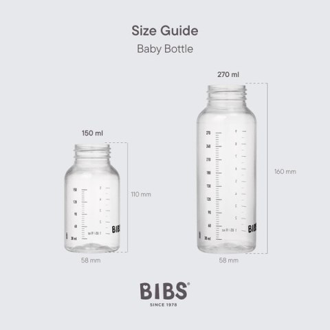 BIBS BUTELKA PLASTIC PP ze smoczkiem antykolkowym z kauczuku naturalnego poj. 270 ml BLUSH