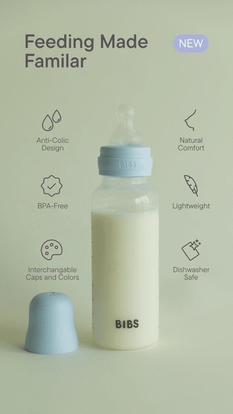 BIBS BUTELKA PLASTIC PP ze smoczkiem antykolkowym z kauczuku naturalnego poj. 270 ml IVORY