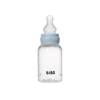 BIBS BUTELKA PLASTIC PP ze smoczkiem antykolkowym z silikonu medycznego poj. 150 ml BABY BLUE