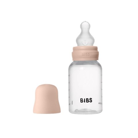 BIBS BUTELKA PLASTIC PP ze smoczkiem antykolkowym z silikonu medycznego poj. 150 ml BLUSH