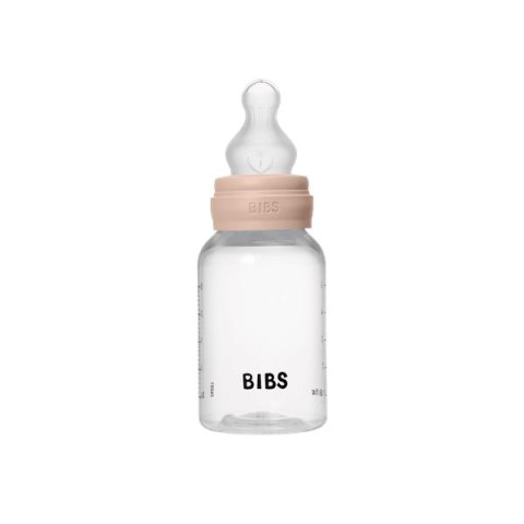 BIBS BUTELKA PLASTIC PP ze smoczkiem antykolkowym z silikonu medycznego poj. 150 ml BLUSH