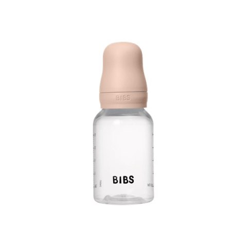 BIBS BUTELKA PLASTIC PP ze smoczkiem antykolkowym z silikonu medycznego poj. 150 ml BLUSH
