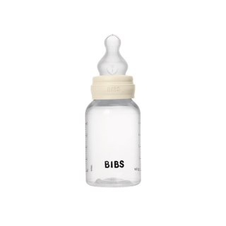 BIBS BUTELKA PLASTIC PP ze smoczkiem antykolkowym z silikonu medycznego poj. 150 ml IVORY