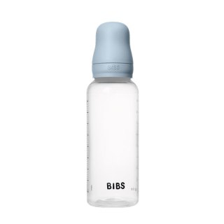 BIBS BUTELKA PLASTIC PP ze smoczkiem antykolkowym z silikonu medycznego poj. 270 ml BABY BLUE