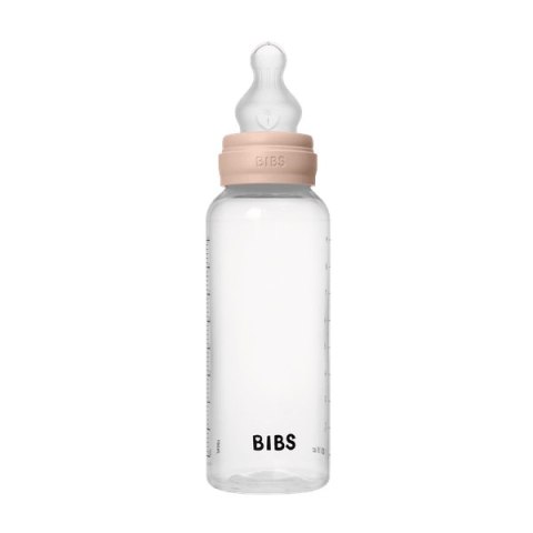 BIBS BUTELKA PLASTIC PP ze smoczkiem antykolkowym z silikonu medycznego poj. 270 ml BLUSH