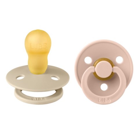 BIBS COLOUR 2-PACK BLUSH & VANILLA L Smoczek Uspokajający kauczuk Hevea