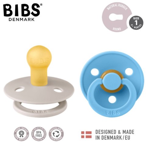 BIBS COLOUR 2-PACK MUSHROOM & BREEZE S Smoczek Uspokajający kauczuk Hevea