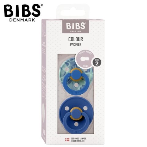 BIBS COLOUR TIE DYE 2-PACK OCEAN M Smoczek Uspokajający kauczuk Hevea