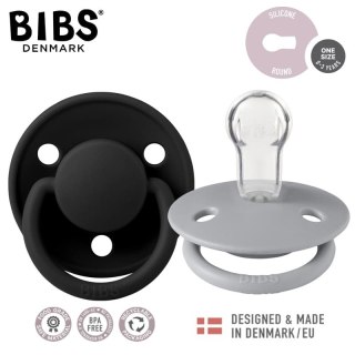 BIBS DE LUX 2-PACK CLOUD & BLACK Smoczek uspokajający silikonowy ONE SIZE