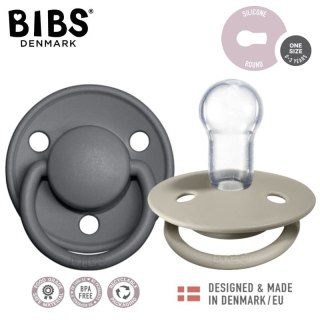 BIBS DE LUX 2-PACK SAND & IRON Smoczek uspokajający silikonowy ONE SIZE