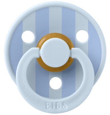 BIBS STUDIO COLOUR BABY BLUE/DUSTY BLUE Smoczek uspokajający kauczuk Hevea, roz M, FLOWPACK